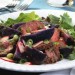 steak and purple potato salad