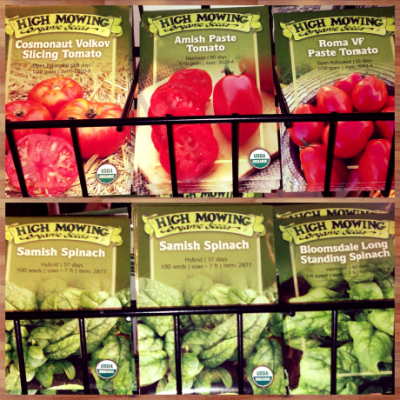 tomatoes, seed starts, spinach, organic, high mowing, vermont