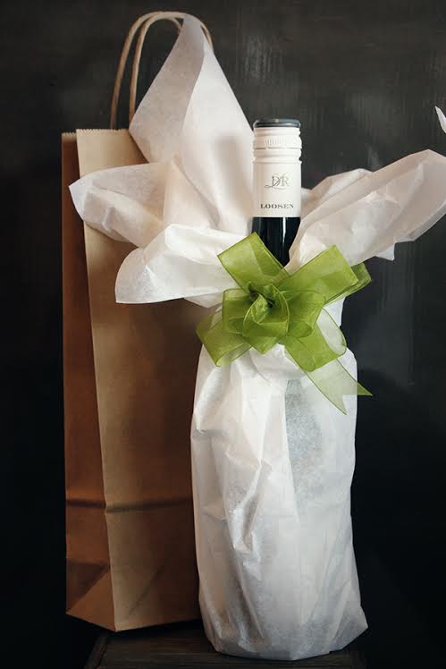 gift wrap wine