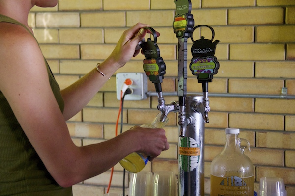 Samples of Aqua Vitea Kombucha flowed freely
