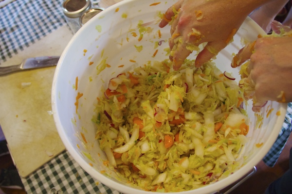 tender kraut ready to be put in jars