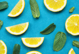 Lemon Chop and lemon leaves
