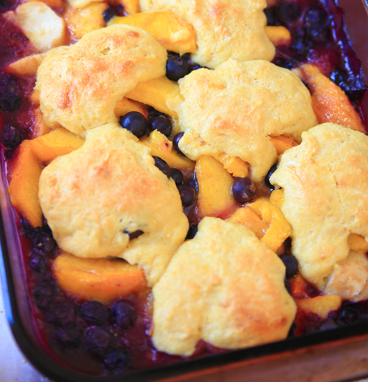 Peach and Blueberry Cobbler - Healthy Living