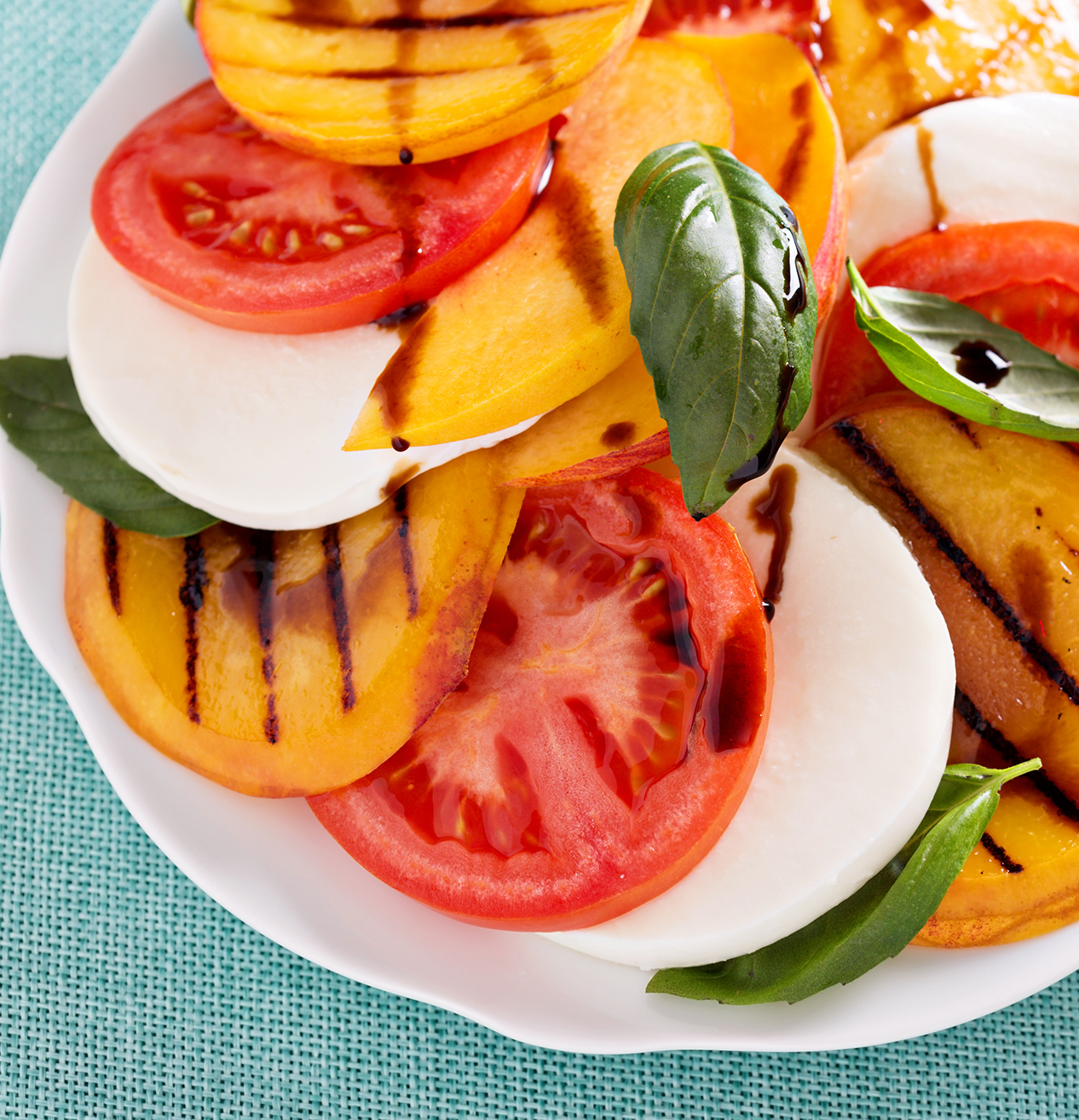 Peaches and Tomatoes w/ Burrata and Basil - Healthy Living