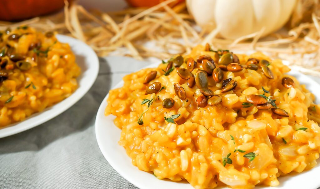 Almost Hands-Free Risotto with Butternut and Toasted Pepitas