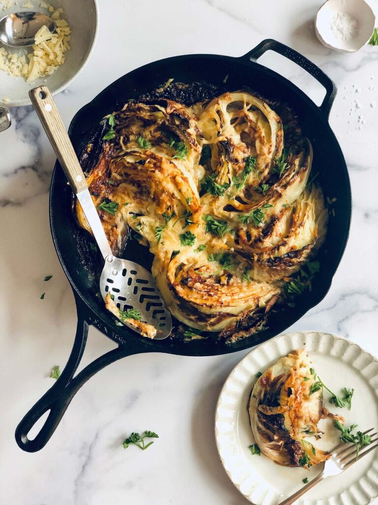 Roasted Cabbage Gratin