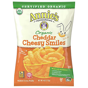 Annie's Homegrown Cheesy Puffs Cheddar