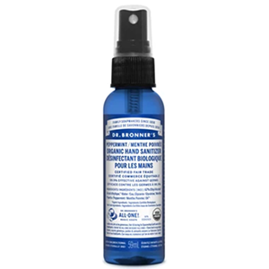 Dr. Bronner's Peppermint and Lavender Hand Sanitizers
