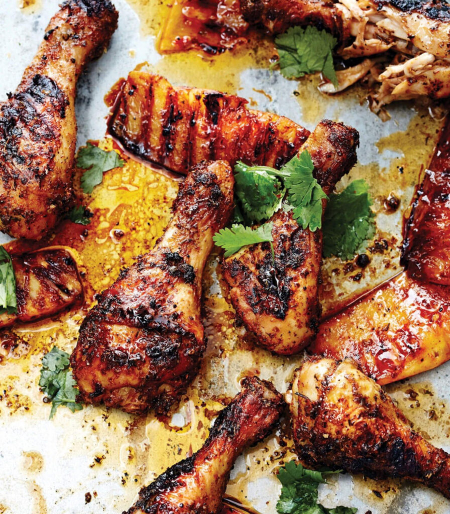Grilled Chicken Legs with Cajun Spice Rub