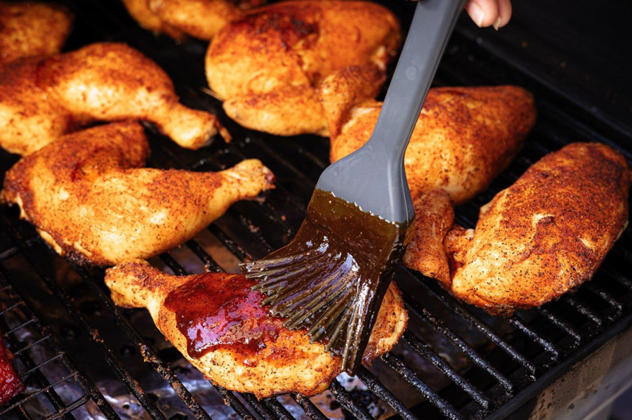 Grilled Chicken with Bourbon-Peppercorn Marinade