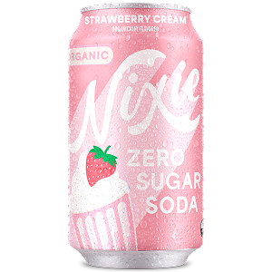 Nixie Sparkling Water Zero Sugar Organic Strawberry Cream Soda