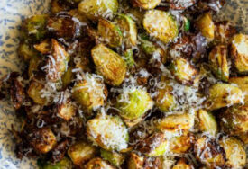 Parmesan Crusted Brussels Sprouts