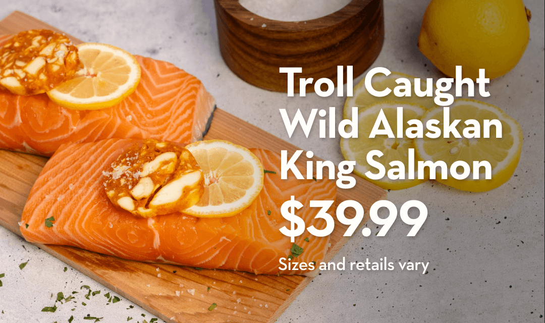Troll Caught Wild Alaskan King Salmon